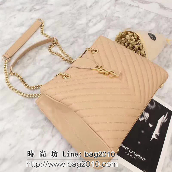 YSL聖羅蘭 經典款 互扣式金屬YSL標誌 原版南非皮肩背包 F26587 YAS1072